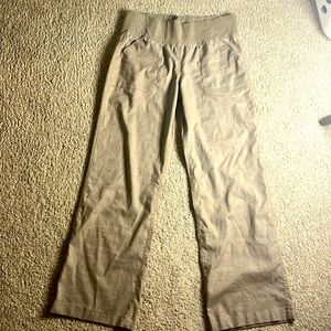 Prana tan pants with elastic band - never worn!!